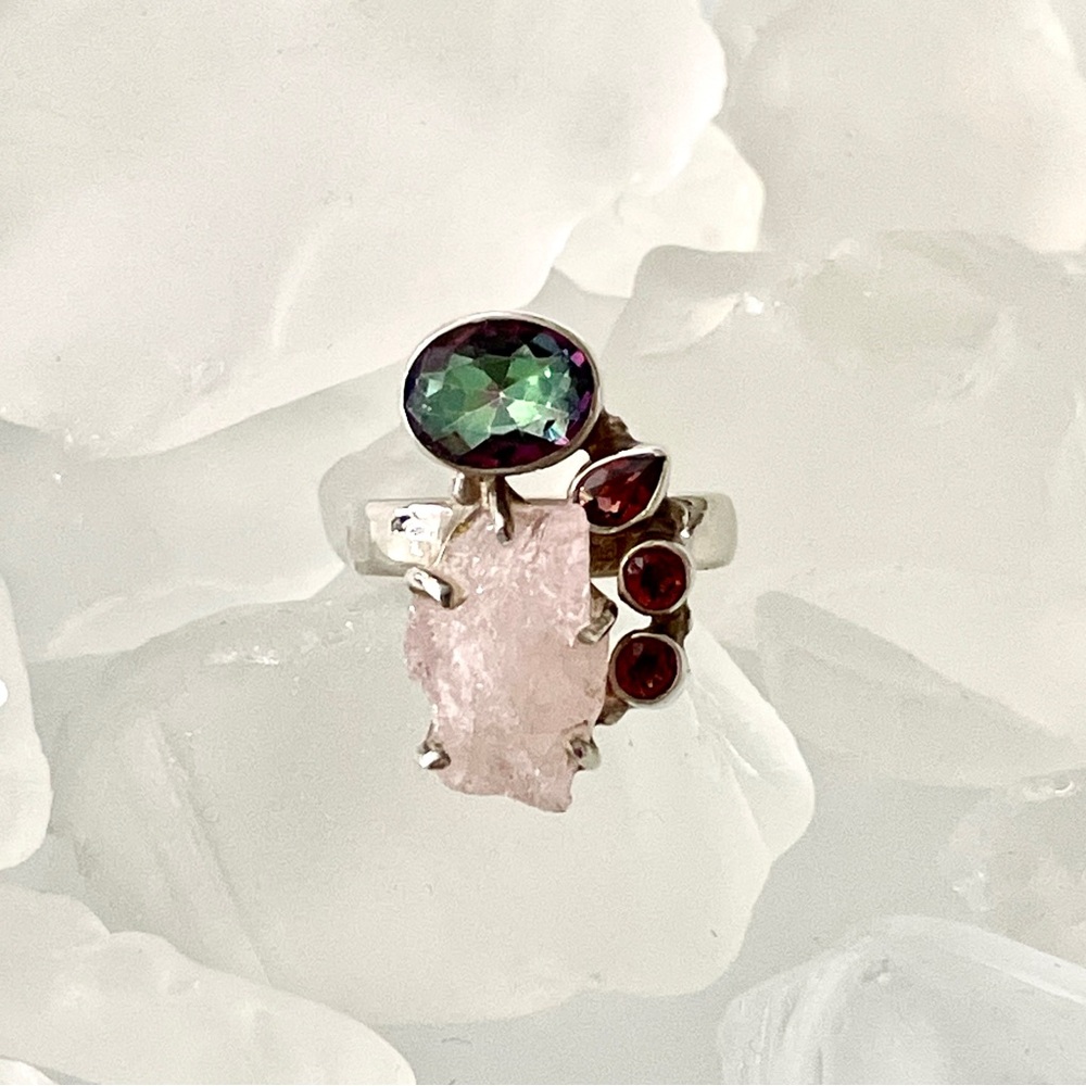 Multi-Stone Sterling Silver Ring